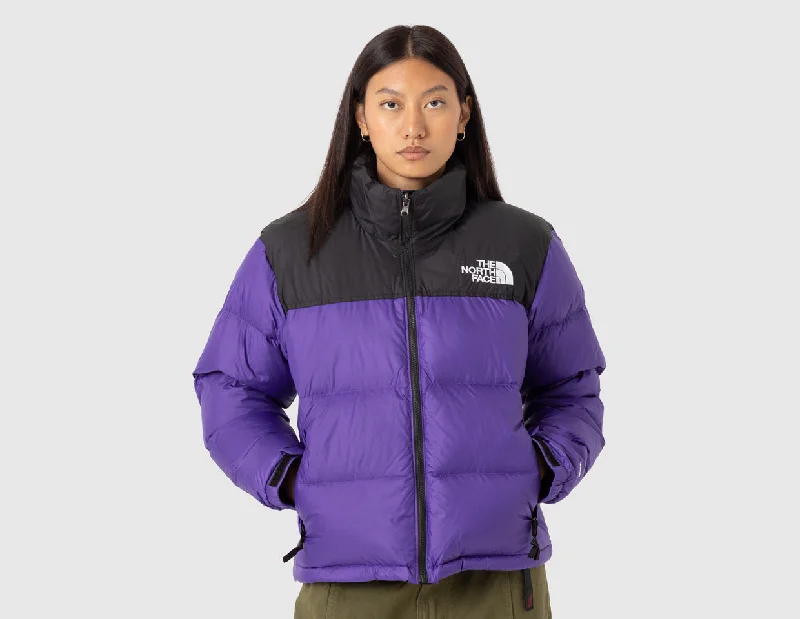 Women's Leather CoatsThe North Face Women's Nuptse Jacket Purple / TNF Black