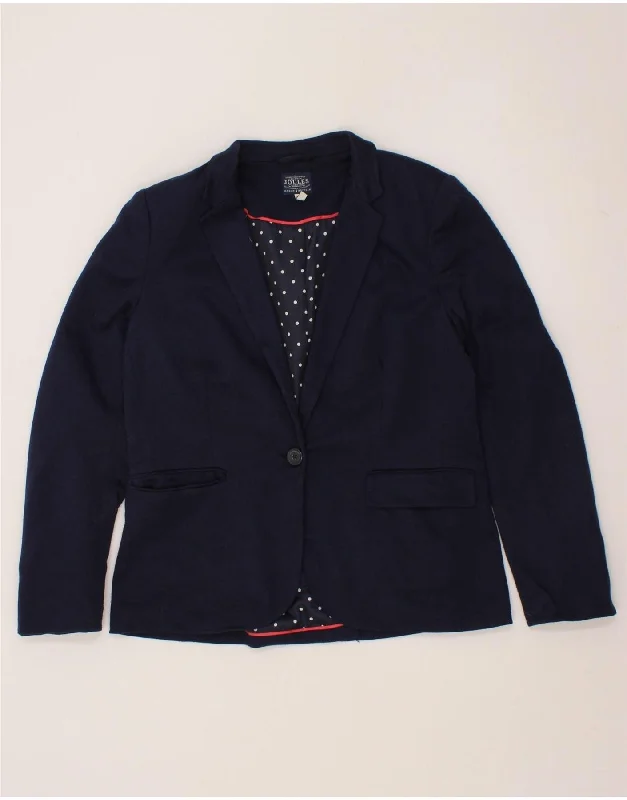 Women's Hooded CoatsJOULES Womens 1 Button Blazer Jacket UK 14 Large Navy Blue Polyester