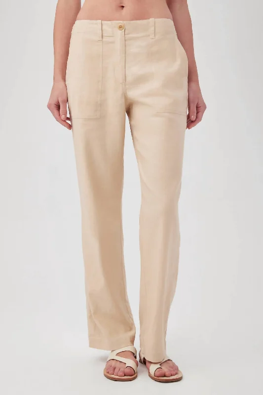 Women's Jodhpurs with Capri LengthAntonia Pants In Biscotti