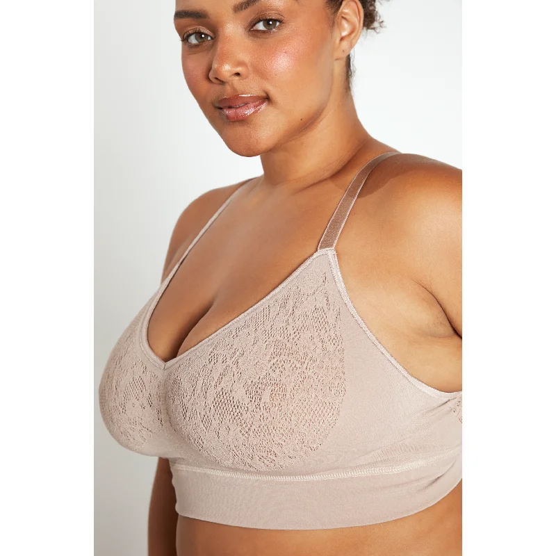 wireless mastectomy bra with soft cupsThe Mid V Lined Wirefree Bra