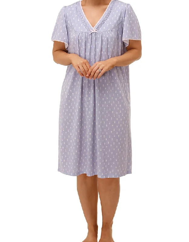 women's pajamas made in USASchrank Style SK300T Tulips Cotton Nightie