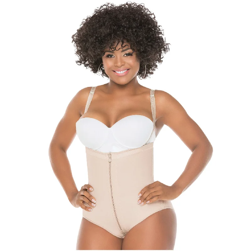 open-bust corset shapewear with lace appliquéFajas Salome 0418 Faja Moldeadora de Cintura Postquirúrgica