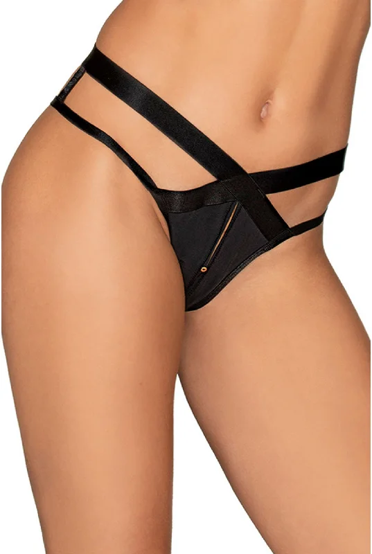 seamless lace panties for a smooth look under clothesMicrofiber open-crotch strappy panty