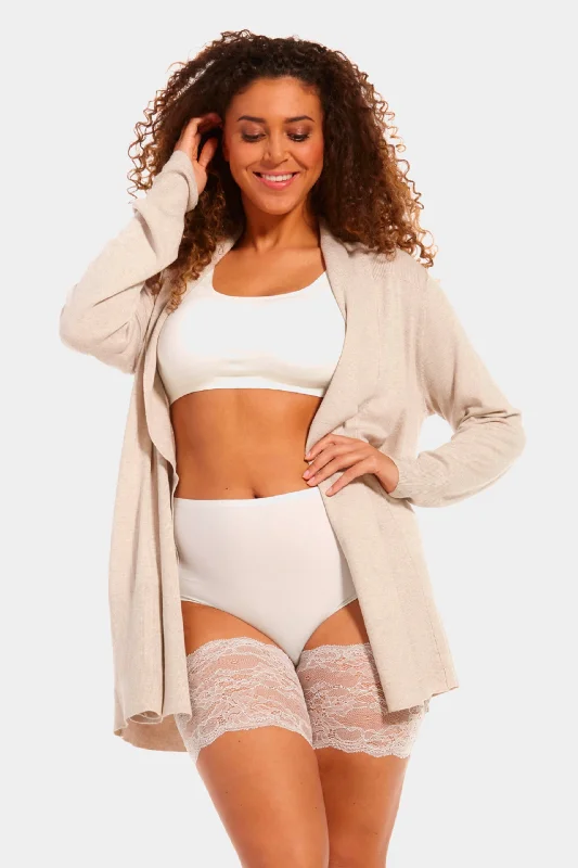 firm-compression shapewear for workwearThigh Lace Band Ivory