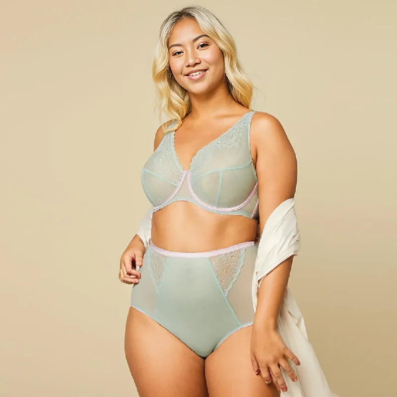 plus-size sticky bra for dressesKinga Lingerie Enchanted Mint Beauty Full-Busted Bra