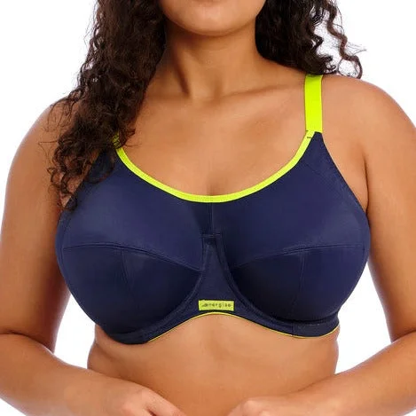 convertible bra with hook-and-eye closureELOMI ENERGISE UW SPORTS BRA NAVY