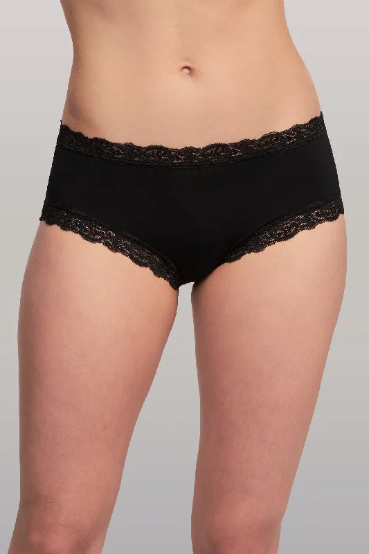 plus-size lace thong panties in a variety of sizesFleurt High Waist Shorts - Black , Chantilly , Gray , Seashell