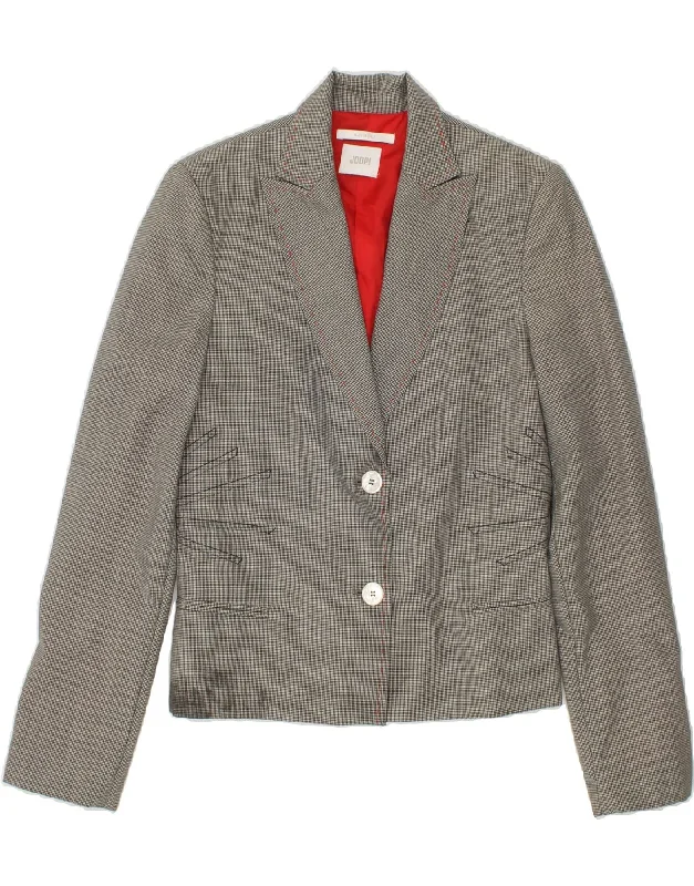 Women's Wool CoatsJOOP Womens 2 Button Blazer Jacket UK 12 Medium Grey Check