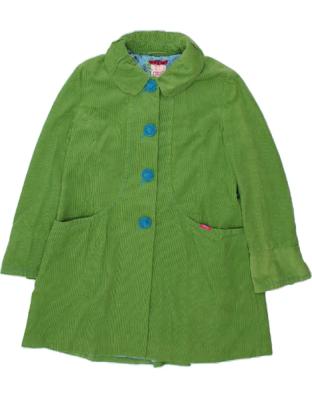 Women's Quilted CoatsVINTAGE Womens Oversized Corduroy Coat UK 10 Small Green Cotton