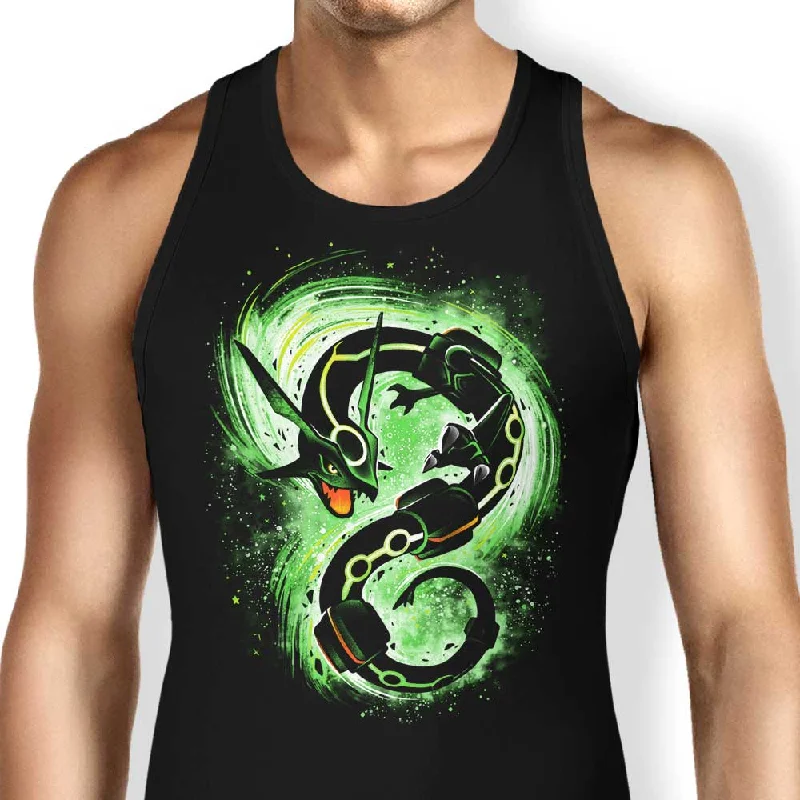 Women's Blouse with Wide CollarThe Dragon Ascent - Tank Top