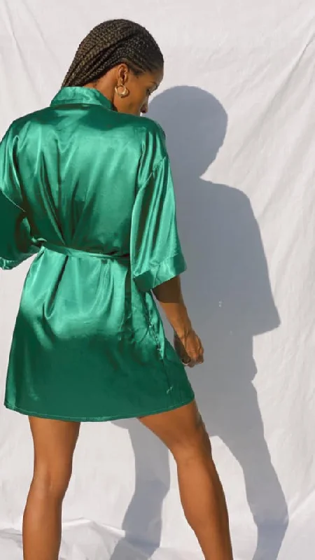 women's pajamas with a touch of elegance and sophisticationKimono Robe (EMERALD)