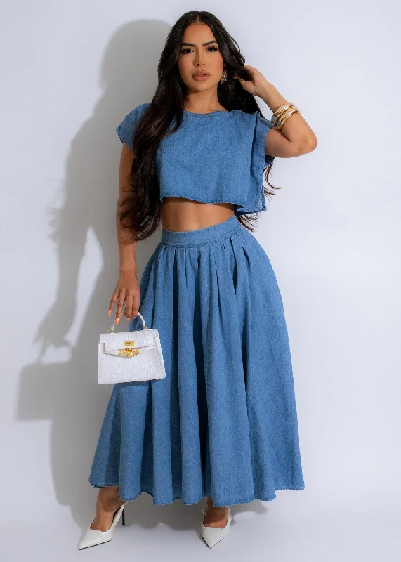 Delight Skirt Set Denim*