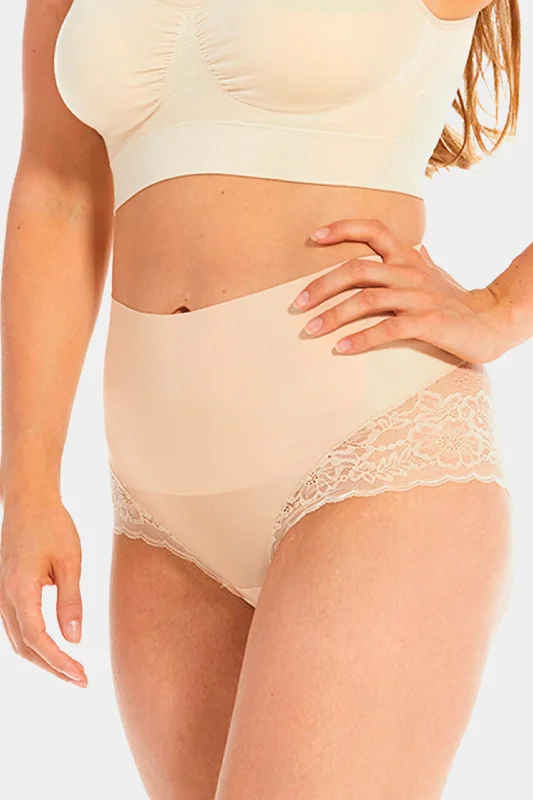 seamless body brief for smoothing under tight-fitting clothesTummy Shaper Lace Latte