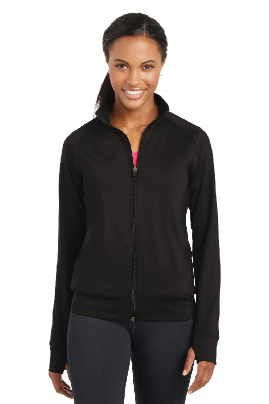 Women's Hooded Sweatshirts with Sherpa LiningSport-Tek Womens NRG Full Zip Sweatshirt - Black