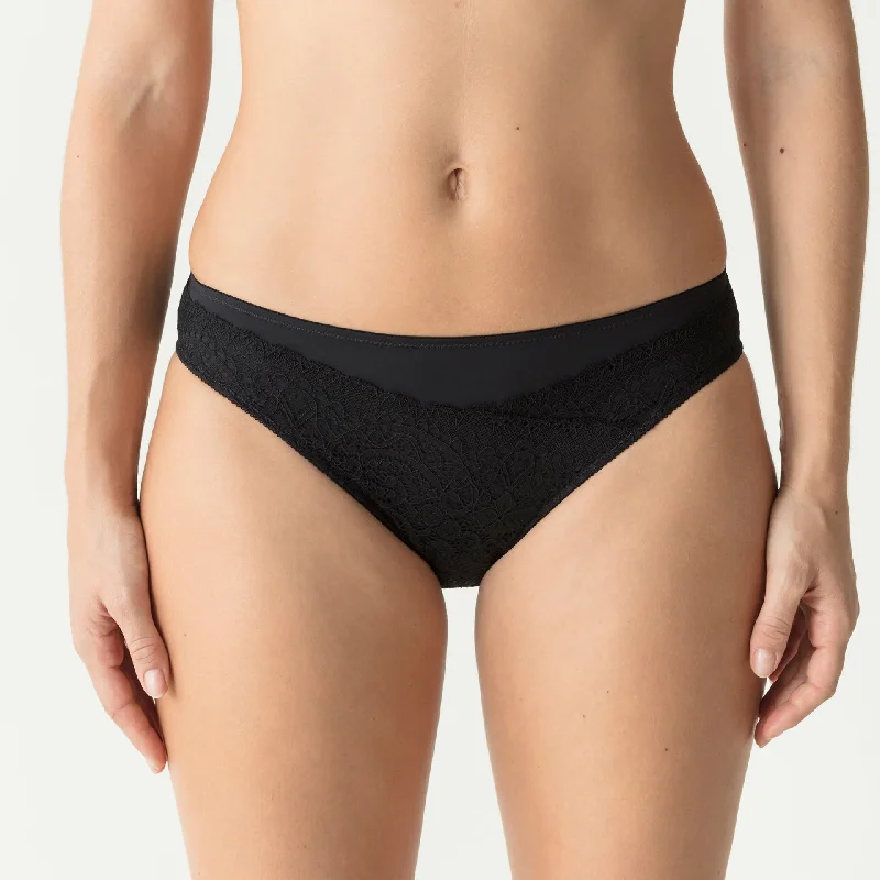 lightweight silk panties for everyday wearPrima Donna Rio Briefs - Twist I Do - Black , Skin