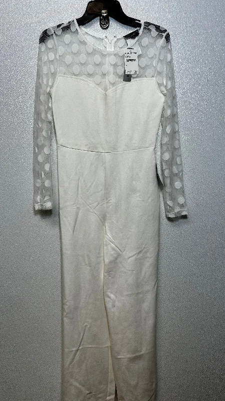 Women's Jumpsuits with High CollarWhite Jumpsuit Clothes Mentor, Size M