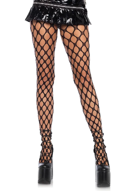 Jumbo Pothole Net Tights - Black - One Size