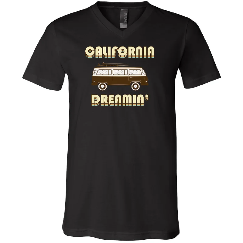 Women's Hooded Sweatshirts with Damask LiningCalifornia Dreamin' Van Asst Colors V-Neck