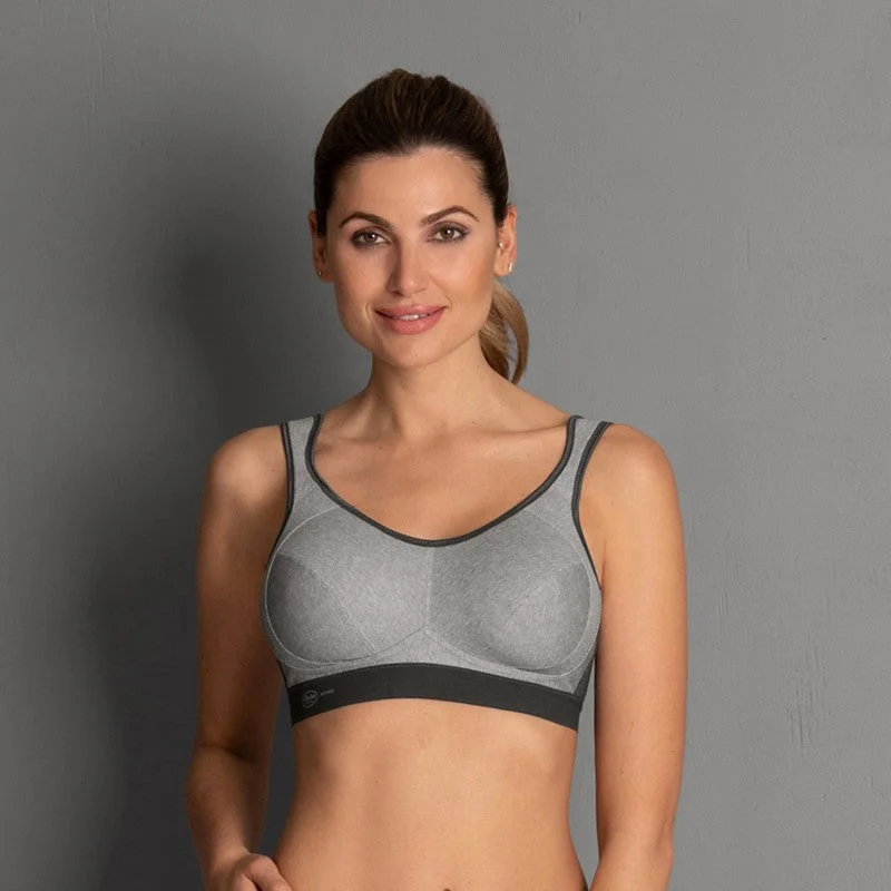 smoothing high-neck braANITA EXTREME CONTROL SPORTS BRA HEATHER GREY