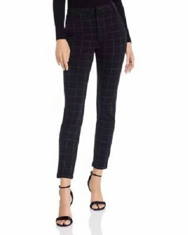 Women's Cargo PantsStretch High Rise Ponte Slim Pants In Black