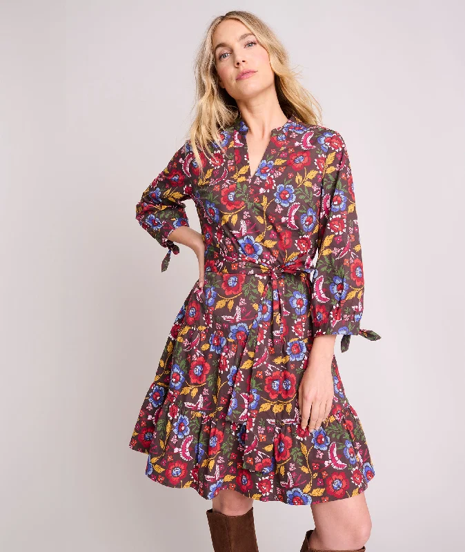 Women's Boat-Neck DressesStretch Cotton Tapestry Print Alana Dress