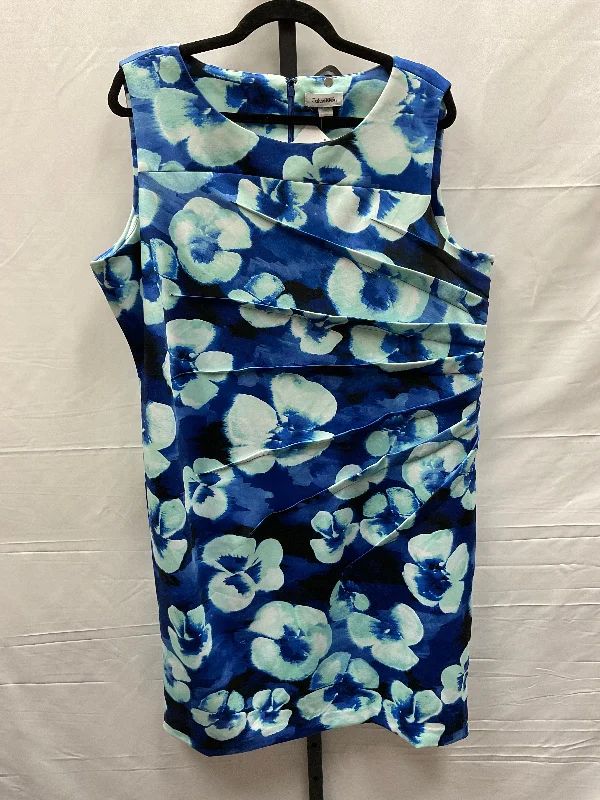 Women's Flared DressesBlue Dress Work Calvin Klein, Size 1x