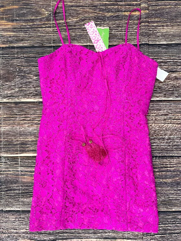 Women's Rounded Collar DressesPink Dress Casual Short Lilly Pulitzer, Size 8