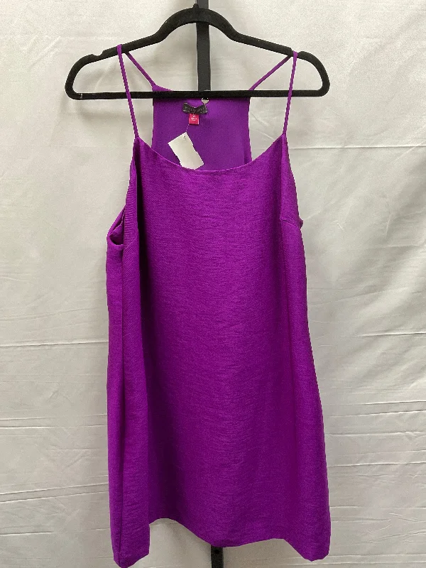 Women's Lapel Collar DressesPurple Dress Casual Short Vince Camuto, Size L