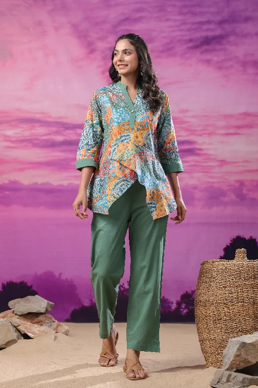 women's pajamas for those who seek cozy, all-night comfortVerdant Vista Cotton Co Ord Set